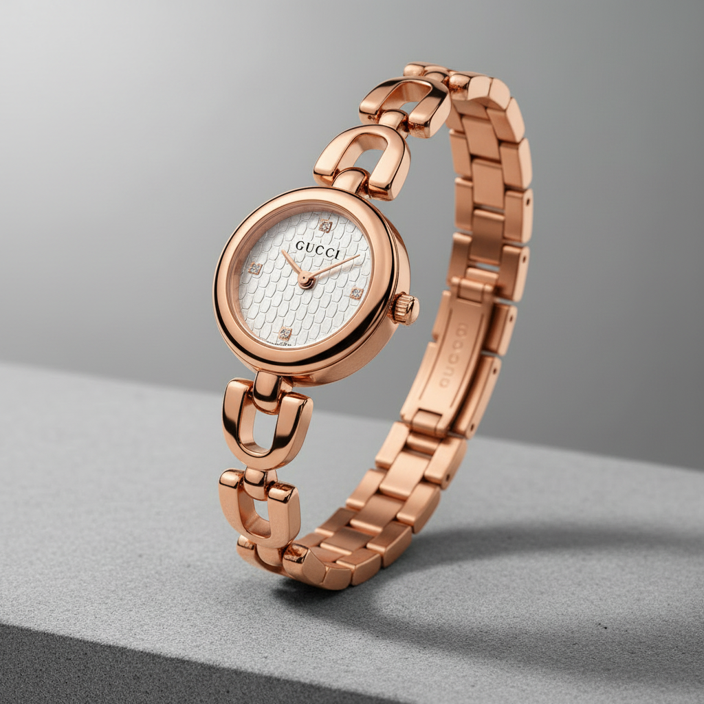 Rose Gold Gucci Ladies Watch – Same Background & Angle