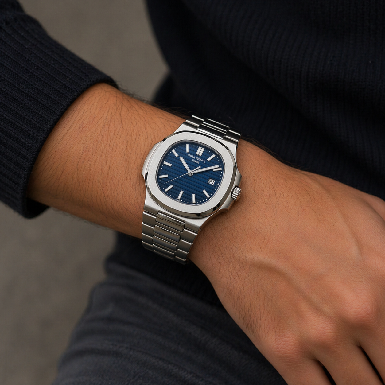 Nautix Silver Blue Dial