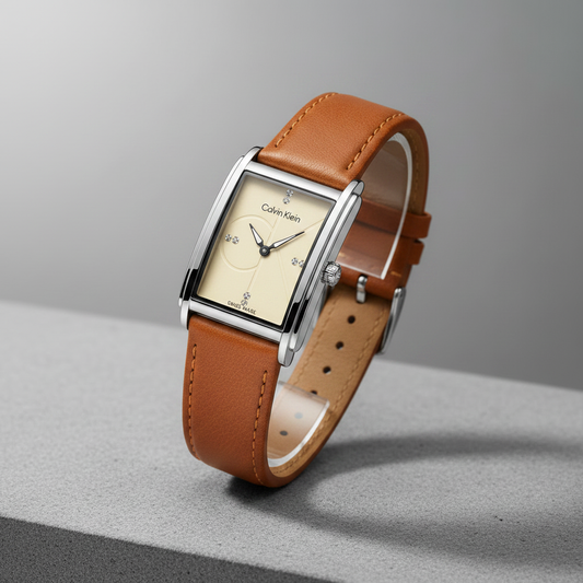 Calvin Klein Tan Brown Leather - Studio Background