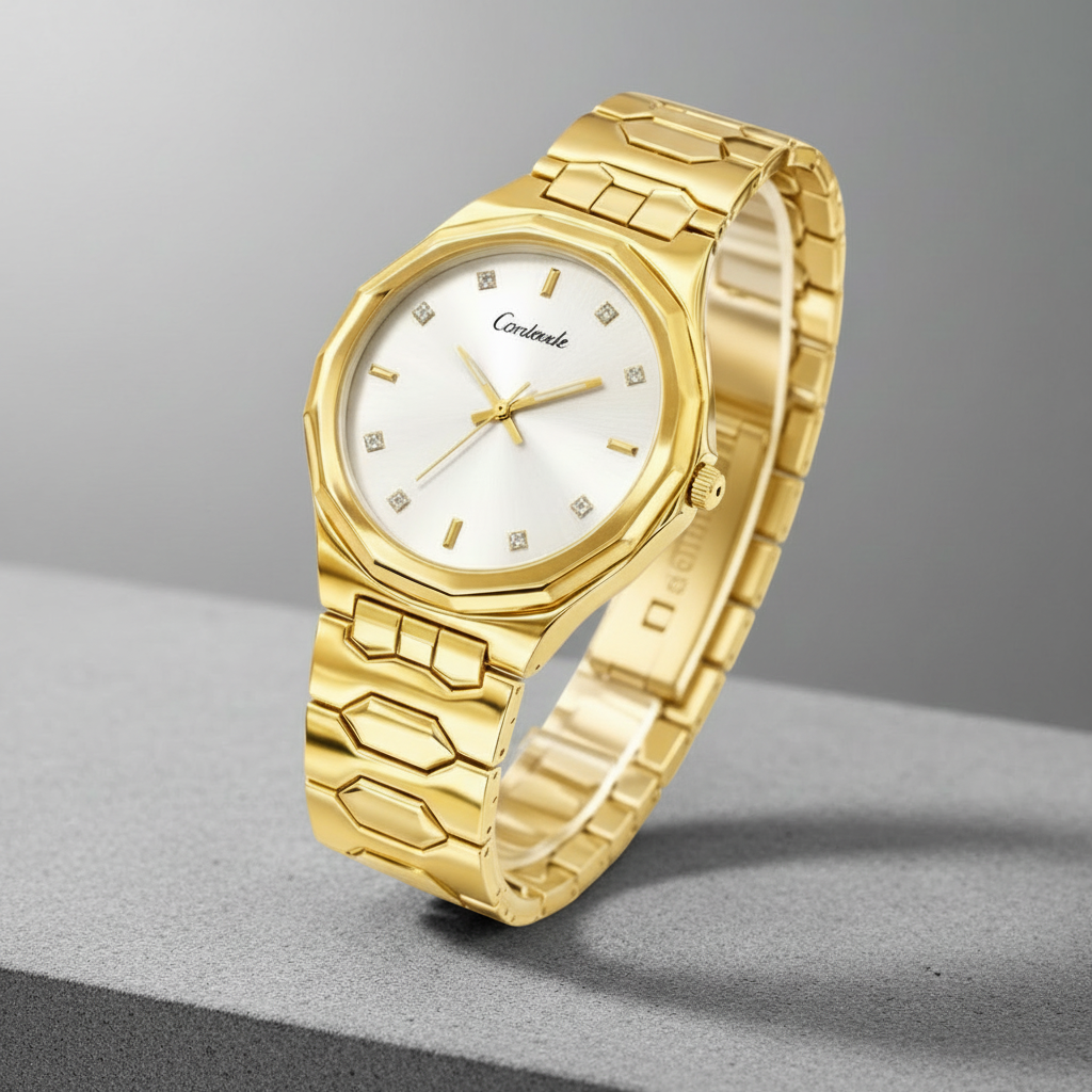 Cardevele Gold White Dial - Studio Background