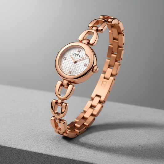 Gucci Rose Gold Ladies Bangle - Studio Background