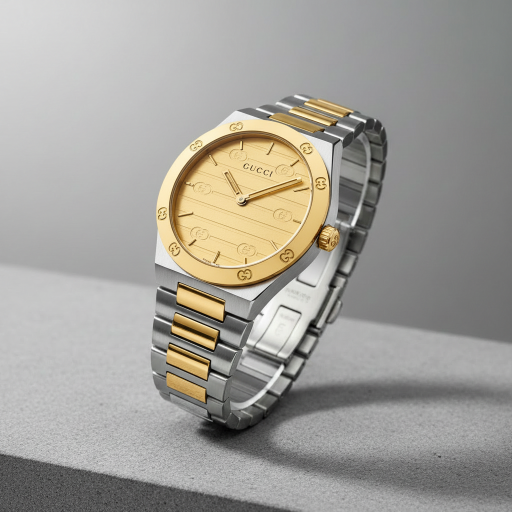 Gucci Two-Tone Watch - Studio Background