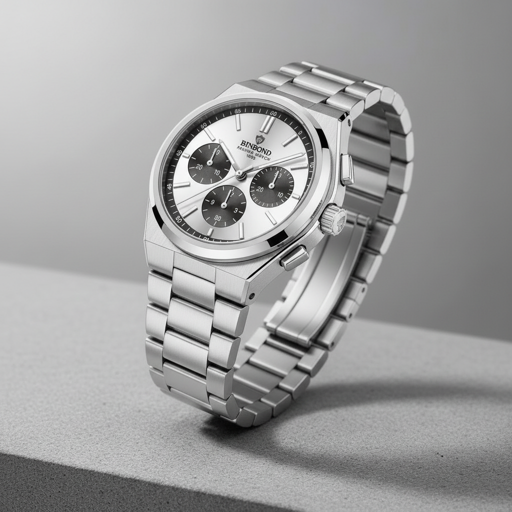 Silver Gray Sub-Dial Watch – Same Background & Angle