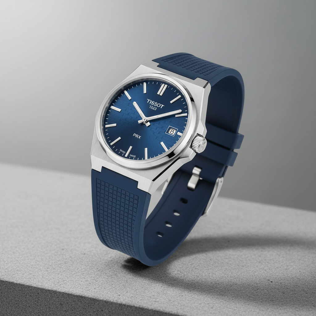 Tissot PRX Blue Rubber - Studio Background